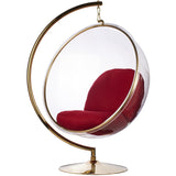 Bubble Chair and Stand in Gold Finish