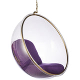 Hanging Bubble Chair In Gold Finish