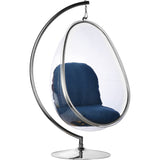Egg Bubble Chair and Stand in Stainless Steel