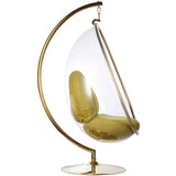 Egg Bubble Chair and Stand in Gold Finish