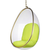 Hanging Egg Bubble Chair In Gold Finish