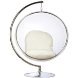 Bubble Chair and Stand in Stainless Steel
