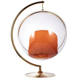 Bubble Chair and Stand in Gold Finish