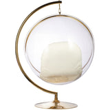 Bubble Chair and Stand in Gold Finish