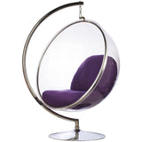Bubble Chair and Stand in Stainless Steel