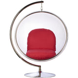 Bubble Chair and Stand in Stainless Steel