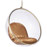 Hanging Bubble Chair In Gold Finish