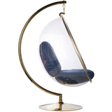 Bubble Chair and Stand in Gold Finish
