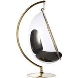 Egg Bubble Chair and Stand in Gold Finish