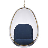 Hanging Egg Bubble Chair In Gold Finish