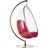Egg Bubble Chair and Stand in Gold Finish
