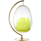 Egg Bubble Chair and Stand in Gold Finish