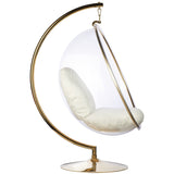 Bubble Chair and Stand in Gold Finish