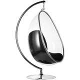 Egg Bubble Chair and Stand in Stainless Steel