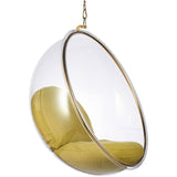 Hanging Bubble Chair In Gold Finish
