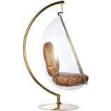 Egg Bubble Chair and Stand in Gold Finish