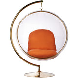 Bubble Chair and Stand in Gold Finish