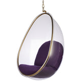 Hanging Egg Bubble Chair In Gold Finish