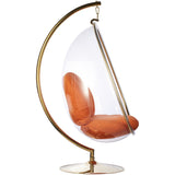 Egg Bubble Chair and Stand in Gold Finish