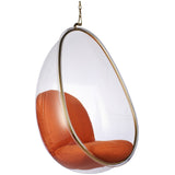 Hanging Egg Bubble Chair In Gold Finish