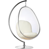 Egg Bubble Chair and Stand in Stainless Steel