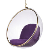 Hanging Bubble Chair In Gold Finish