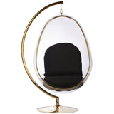 Egg Bubble Chair and Stand in Gold Finish