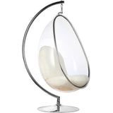 Egg Bubble Chair and Stand in Stainless Steel