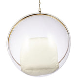 Hanging Bubble Chair In Gold Finish