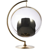 Bubble Chair and Stand in Gold Finish