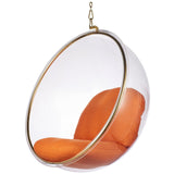 Hanging Bubble Chair In Gold Finish
