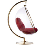 Bubble Chair and Stand in Gold Finish