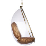 Hanging Egg Bubble Chair In Gold Finish