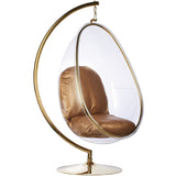 Egg Bubble Chair and Stand in Gold Finish