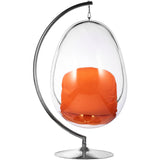 Egg Bubble Chair and Stand in Stainless Steel