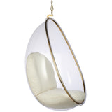 Hanging Egg Bubble Chair In Gold Finish