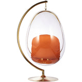 Egg Bubble Chair and Stand in Gold Finish
