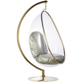 Egg Bubble Chair and Stand in Gold Finish