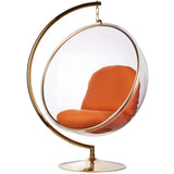 Bubble Chair and Stand in Gold Finish