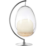 Egg Bubble Chair and Stand in Stainless Steel