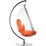 Egg Bubble Chair and Stand in Stainless Steel