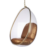 Hanging Egg Bubble Chair In Gold Finish