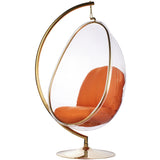 Egg Bubble Chair and Stand in Gold Finish