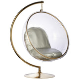 Bubble Chair and Stand in Gold Finish