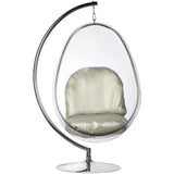 Egg Bubble Chair and Stand in Stainless Steel