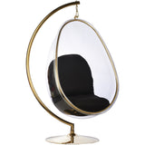 Egg Bubble Chair and Stand in Gold Finish