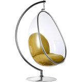 Egg Bubble Chair and Stand in Stainless Steel