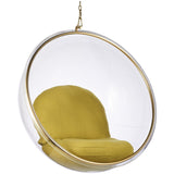Hanging Bubble Chair In Gold Finish
