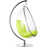 Egg Bubble Chair and Stand in Stainless Steel