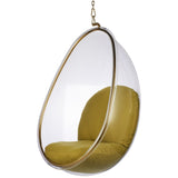 Hanging Egg Bubble Chair In Gold Finish